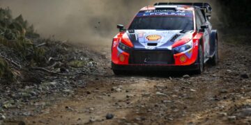 Ott Tänak ja Martin Järveoja Tšiili rallil 2024, Foto: Austral / Hyundai Motorsport GmbH