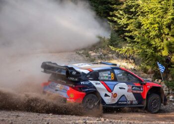 Ott Tanak, Martin Jarveoja, Kreeka ralli 2024, Foto: Dufour Fabien / Hyundai Motorsport GmbH