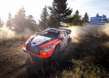 Ott Tanak ja Martin Järveoja Kreeka MM-ralli 2024, Foto: Austral / Hyundai Motorsport GmbH