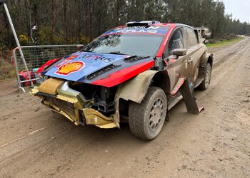 Lappi auto peale Tšiili ralli eelviimast katset Foto: x.com/OfficialWRC