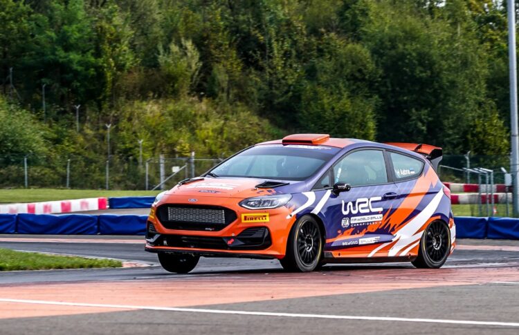 Hanna Lisette Aabna Ford Fiesta Rally3-auto roolis Tšehhis Staré Město ringrajal. Foto: WRC.com