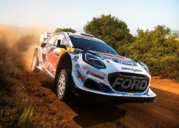 Adrien Fourmaux ja Alexandre Coria Kreeka rallil 2024, Foto: Jaanus Ree / Red Bull Content Pool