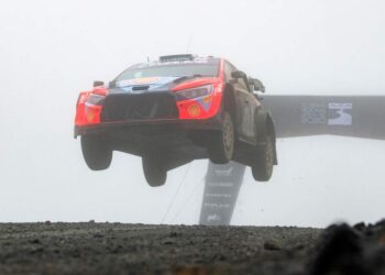 Ott Tänak ja Martin Järveoja Tšiili rallil 2024, Foto: Jaanus Ree / Red Bull Content Pool