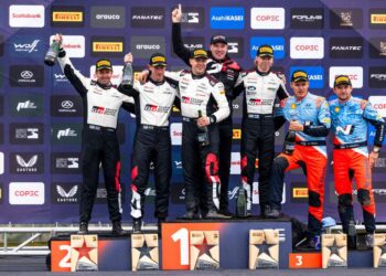 Tšiili ralli lõpupoodium. Foto .Jaanus Ree / Red Bull Content Pool