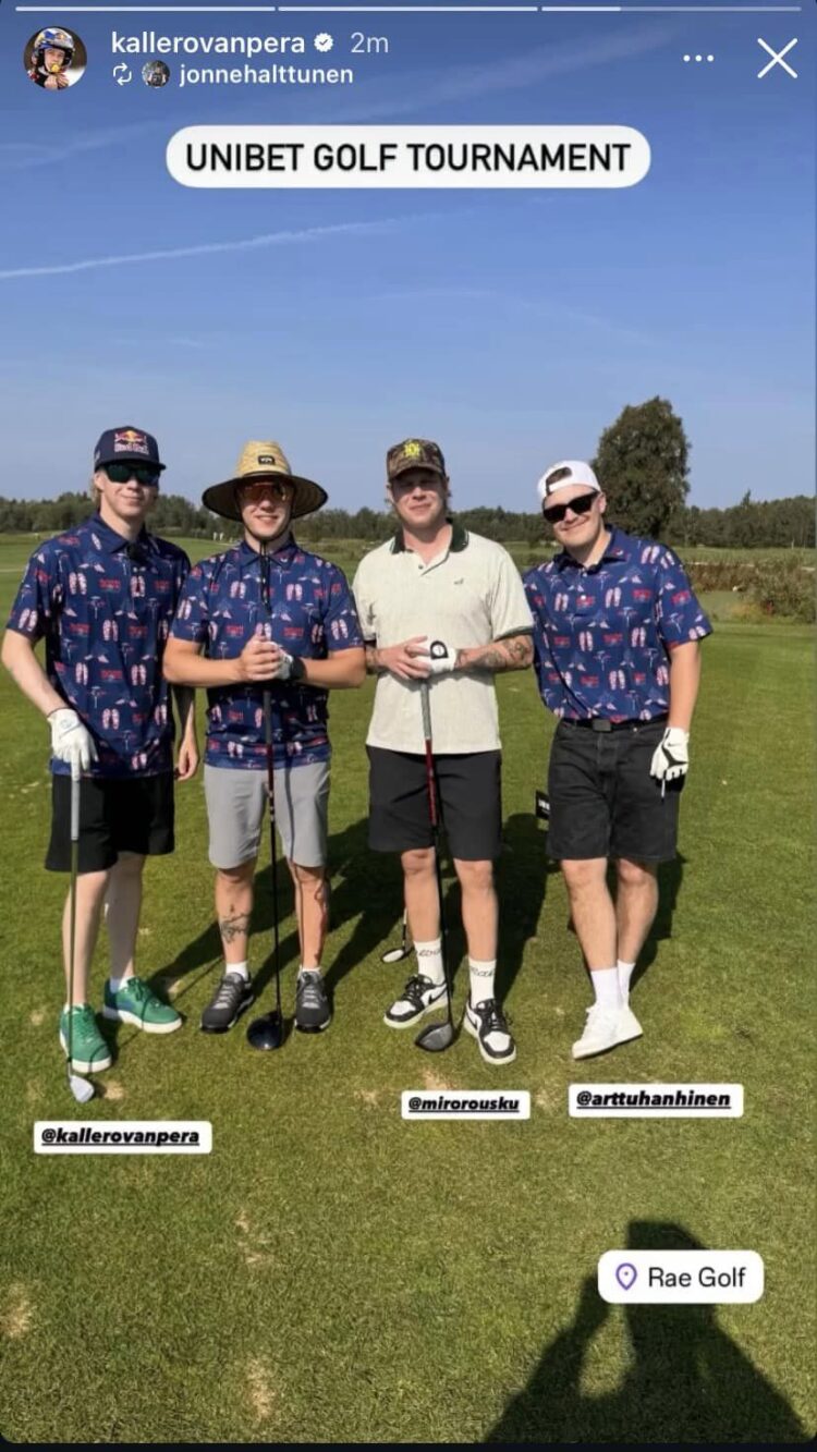 PILDID: Kalle Rovanperä võtab Eesti puhkusest viimast – eilne päev krossirajal, täna golfiväljakul