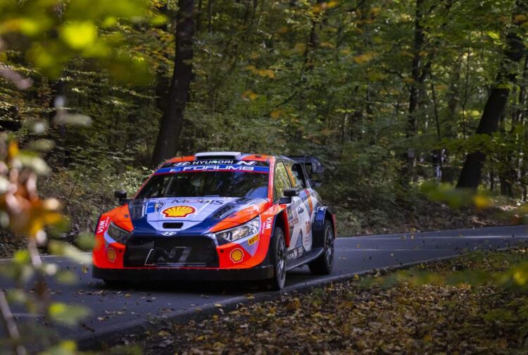 Ott Tänak ja Martin Jörveoja Kesk-Euroopa rallil 2024, Foto: Austral / Hyundai Motorsport GmbH