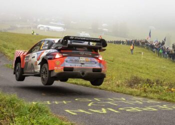 Ott Tänak ja Martin Järveoja, Kesk-Euroopa rallil 2024, Foto: Dufour Fabien / Hyundai Motorsport GmbH