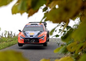 Ott Tanak ja Martin Jarveoja Kesk-Euroopa rallil 2024, Foto: Dufour Fabien / Hyundai Motorsport GmbH