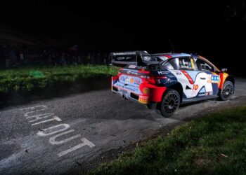 Ott Tanak ja Martin Jarveoja Kesk-Euroopa rallil 2024, Foto: Romain Thuillier / Hyundai Motorsport GmbH