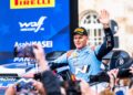 Ott Tänak ja Martin Järveoja Kesk-Euroopa MM-ralli võitu tähistamas, Foto: Jaanus Ree / Red Bull Content Pool