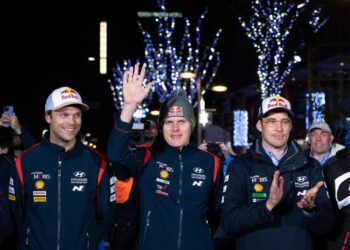 Ott Tanak, Thierry Neuville, Andreas Mikkelsen Jaapani rallil 2024, Foto: Dufour Fabien/ Hyundai Motorsport GmbH