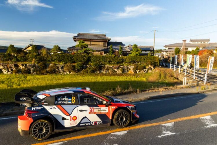 Ott Tänak ja Martin Järveoja Jaapani rallil 2024, Foto: Dufour Fabien / Hyundai Motorsport GmbH