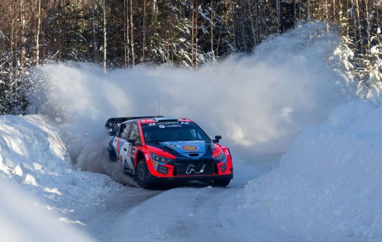 Ott Tanak ja Martin Jarveoja, Rootsi ralli 2024, Foto: Dufour Fabien / Hyundai Motorsport GmbH