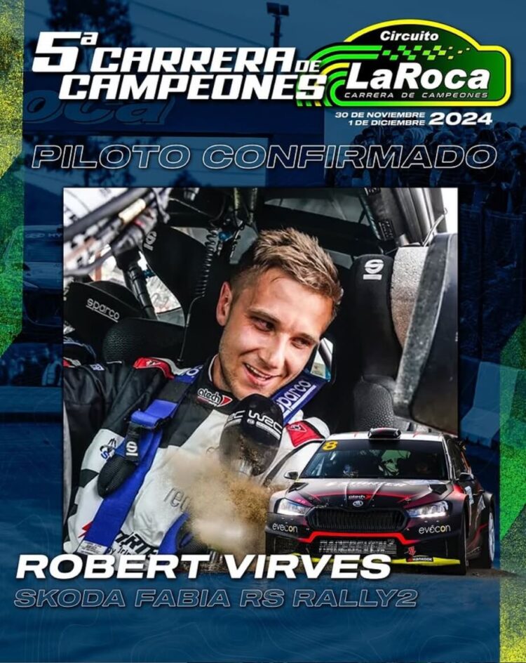 Väga lahe! Robert Virves osaleb mainekal meistrite võidusõidul koos Neuville, Sordo ja teiste suurte nimedega!