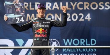 Johan Kristoffersson Türgis seitsmendat MM-tiitlit tähistamas, Foto: Mihai Stetcu / Red Bull Content Pool