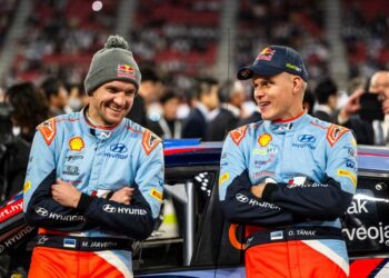 Ott Tänak ja Martin Järveoja Jaapani rallil 2024, Foto: Jaanus Ree / Red Bull Content Pool