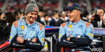 Ott Tänak ja Martin Järveoja Jaapani rallil 2024, Foto: Jaanus Ree / Red Bull Content Pool