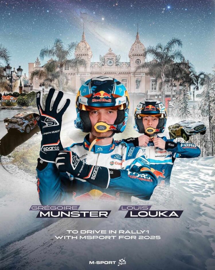 AMETLIK: Grégoire Munster jätkab 2025. aastal M-Sport meeskonna põhisõitjana