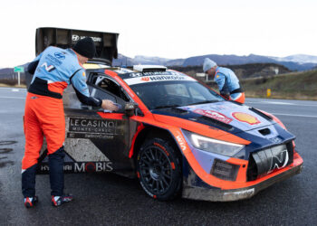 Ott Tänak ja Martin Järveoja Monte Carlo rallil 2025, Foto: Dufour Fabien / Hyundai Motorsport GmbH
