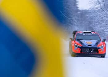 Ott Tanak ja Martin Jarveoja Rootsi rallil 2024, FOto: Dufour Fabien / Hyundai Motorsport GmbH