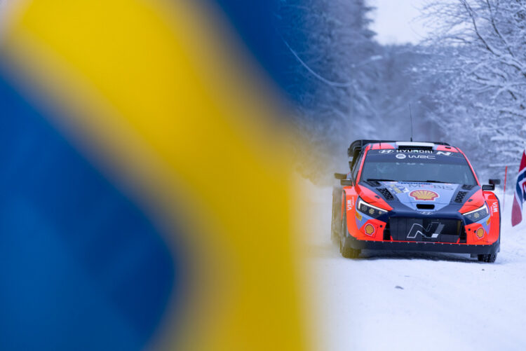 Ott Tanak ja Martin Jarveoja Rootsi rallil 2024, FOto: Dufour Fabien / Hyundai Motorsport GmbH