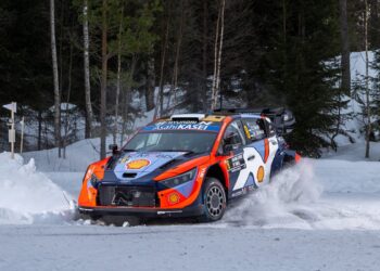 Ott Tänak ja Martin Järveoja Rootsi ralli 2025, Foto: Dufour Fabien / Hyundai Motorsport GmbH