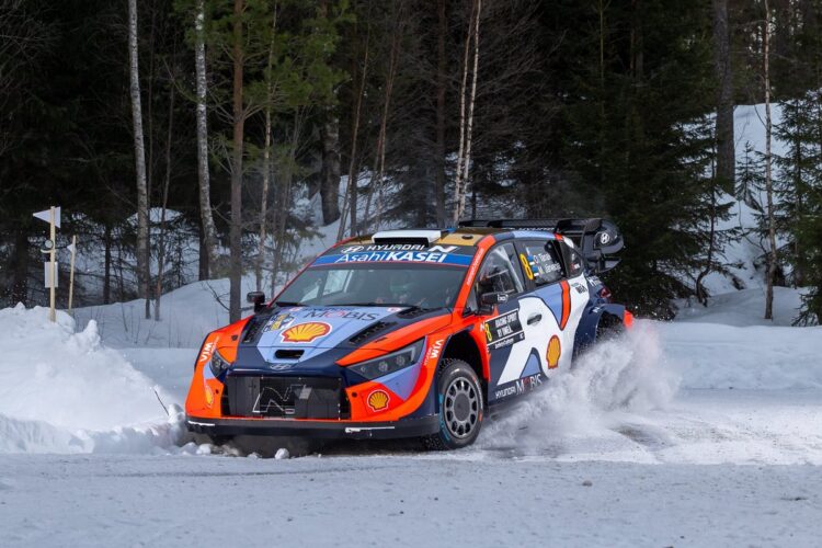 Ott Tänak ja Martin Järveoja Rootsi ralli 2025, Foto: Dufour Fabien / Hyundai Motorsport GmbH