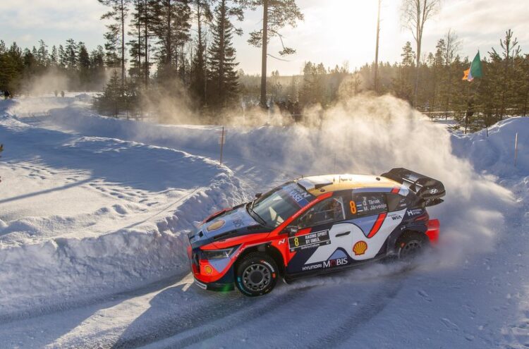 Ott Tänak ja Martin Järveoja Rootsi MM-rallil, FOto: Dufour Fabien / Hyundai Motorsport GmbH