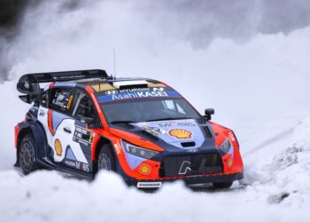 Ott Tänak ja Martin Järveoja Rootsi ralli 2025, Foto:: Austral / Hyundai Motorsport GmbH