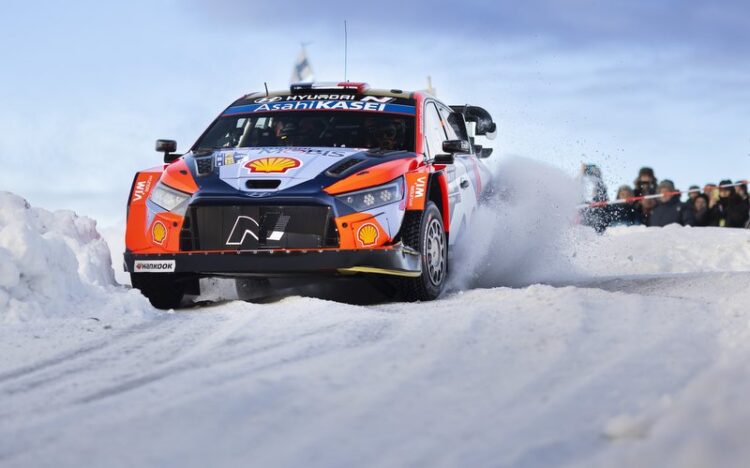 Adrien Fourmaux Rootsi rallil 2025, FOto: Austral / Hyundai Motorsport GmbH