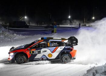 Ott Tänak ja Martin Järveoja Rootsi ralli 2025, Foto:: Austral / Hyundai Motorsport GmbH