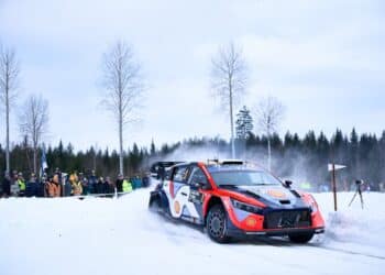 Ott Tänak ja Martin Järveoja Rootsi ralli 2025, Foto: Romain Thuillier / Hyundai Motorsport GmbH