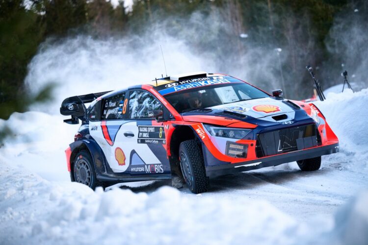 Ott Tänak ja Martin Järveoja Rootsi ralli 2025, Foto: Romain Thuillier / Hyundai Motorsport GmbH