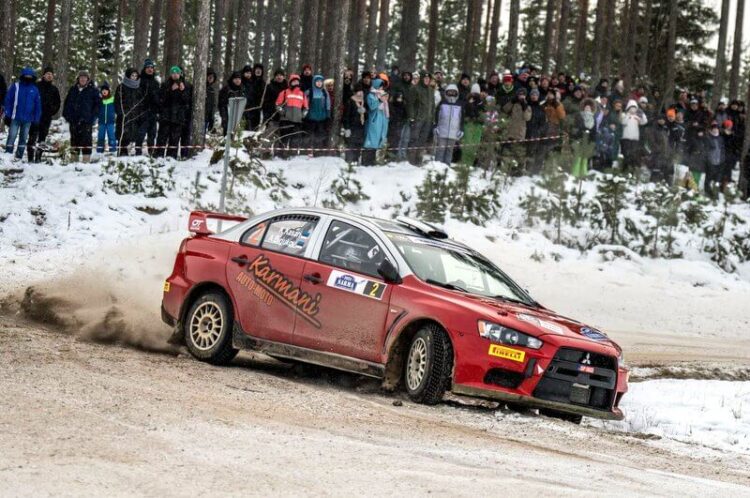 Kaspar Kasari / Allan Birjukov lõpetasid Sarma ralli kolmanda kohaga. Foto: Raimonds Volonts, Latvian Rally Championship