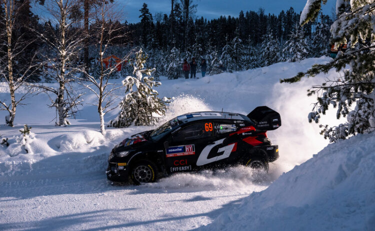 Kalle Rovanperä ja Jonne HalttunenRootsi rallil 2024, Foto: Jaanus Ree / Red Bull Content Pool