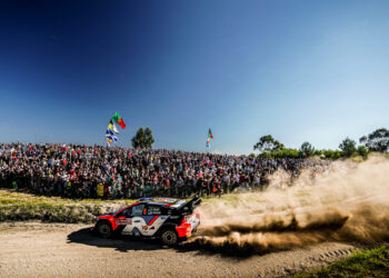 Ott Tänak ja Martin Järveoja Portugali rallil 2024. Foto: @World / Red Bull Content Pool
