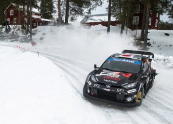 Takamoto Katsuta ja Aaron Johnston Rootsi rallil 2025, Foto: Jaanus Ree / Red Bull Content Pool