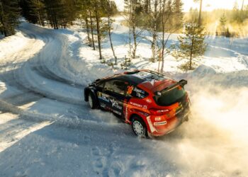 Romet Jürgenson ja Soom Oja Rootsi rallil 2025, Foto: Jaanus Ree / Red Bull Content Pool
