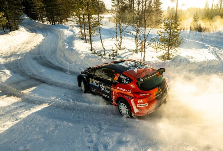 Romet Jürgenson ja Soom Oja Rootsi rallil 2025, Foto: Jaanus Ree / Red Bull Content Pool