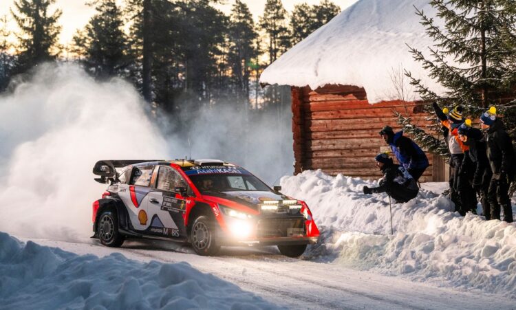 Ott Tänak ja Martin Järveoja Rootsi ralli 2025, Foto Jaanus Ree / Red Bull Content Pool