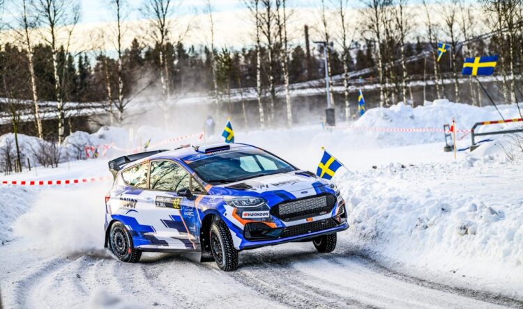 Joosep Ralf Nõgene ja Aleks Lesk Rootsi rallil. Foto: M-Sport