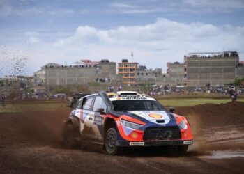 Ott Tänak ja Martin Järveoja Keenia Safari rallil 2025, Foto:: Austral / Hyundai Motorsport GmbH