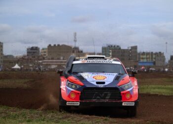 Ott Tänak ja Martin Järveoja Keenia Safari rallil 2025, Foto:: Austral / Hyundai Motorsport GmbH