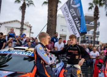 Ott Tänak ja Georg Linnamäe Hispaania rallil, Foto: Dufour Fabien / Hyundai Motorsport GmbH