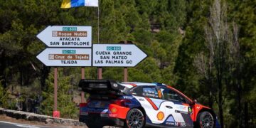 Ott Tänak ja Martin Järveoja Kanaari Saarte MM-rallil 2025, Foto: Romain Thuillier / Hyundai Motorsport GmbH