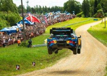 Ott Tänak ja Martin JärveojaRally Estonial 2023, Foto: Jaanus Ree / Red Bull Content Pool