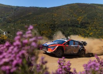 Ott Tänak ja Martin Järveija Portugali MM-rallil 2025, Foto: Dufour Fabien / Hyundai Motorsport GmbH