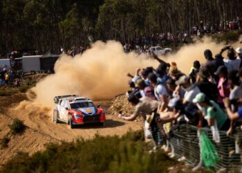 Ott Tänak ja Martin Järveoja Portugali MM-rallil 2025, Foto: Dufour Fabien / Hyundai Motorsport GmbH