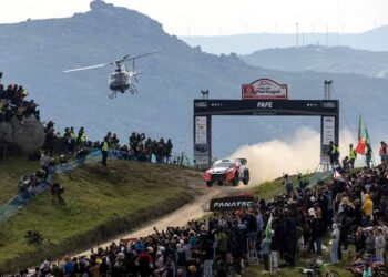 Ott Tänak ja Martin Järveoja Portugali rallil 2025, Foto: Dufour Fabien / Hyundai Motorsport GmbH