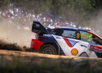 Ott Tänak ja Martin Järveoja Portugali rallil 2025, Foto: Austral / Hyundai Motorsport GmbH